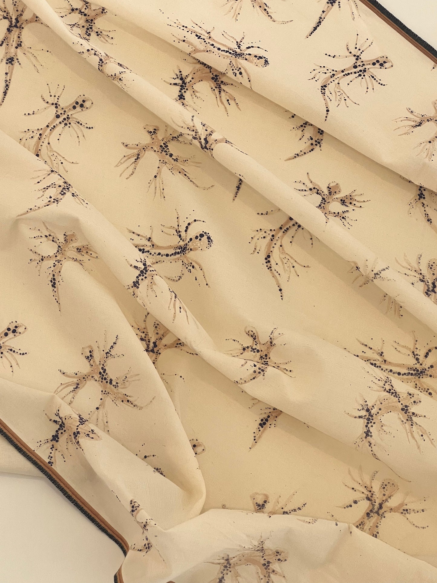 Sea Dragons on Cotton Khadi