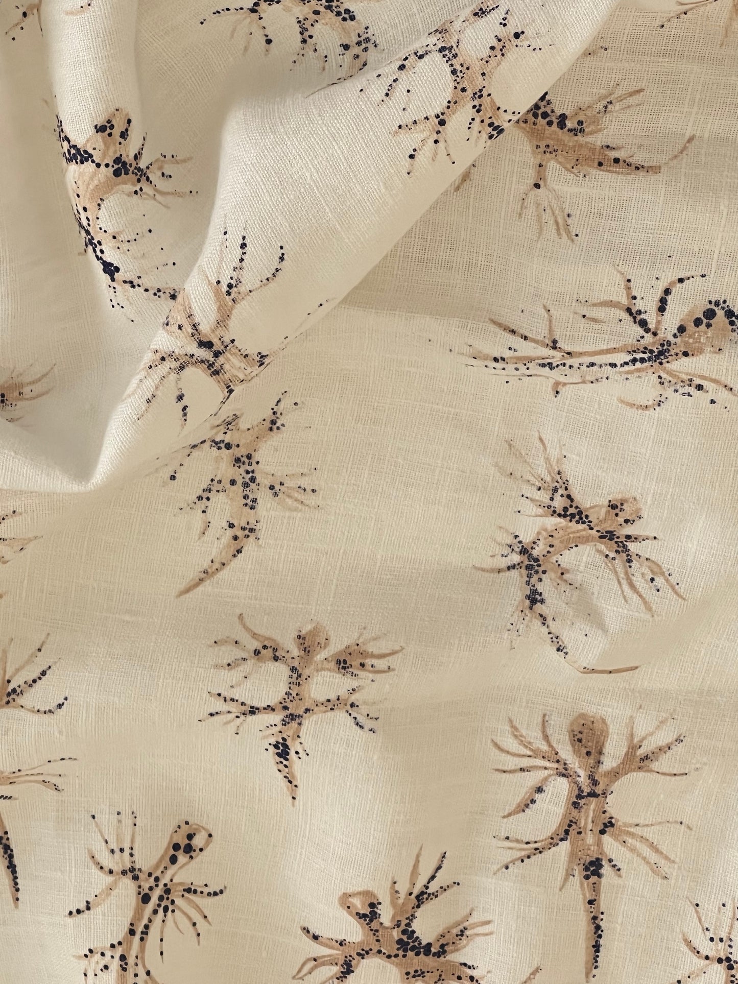 Sea Dragons on White Linen