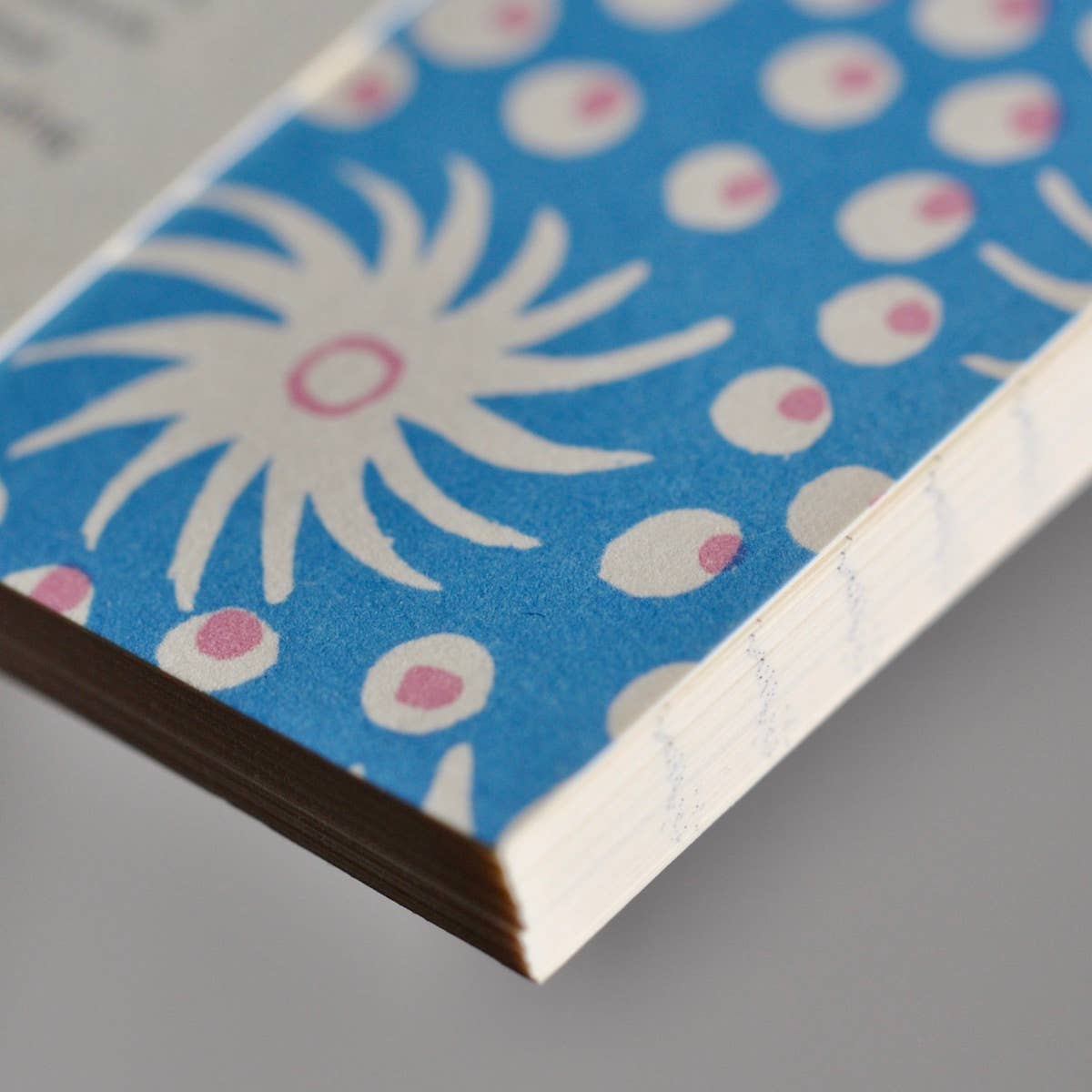 Square Notebook with Lined Paper in Milky Way Blue and Pink