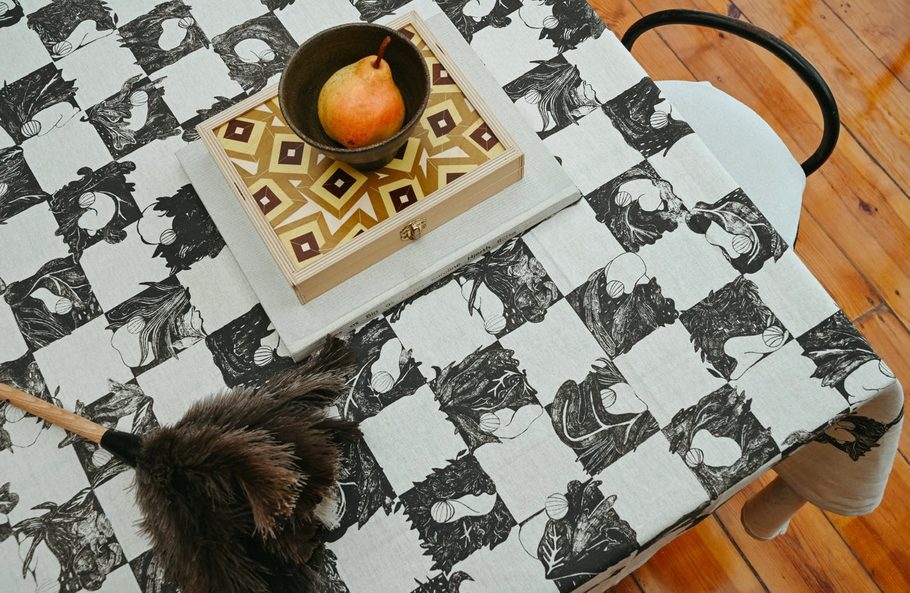 Rousseau check tablecloth