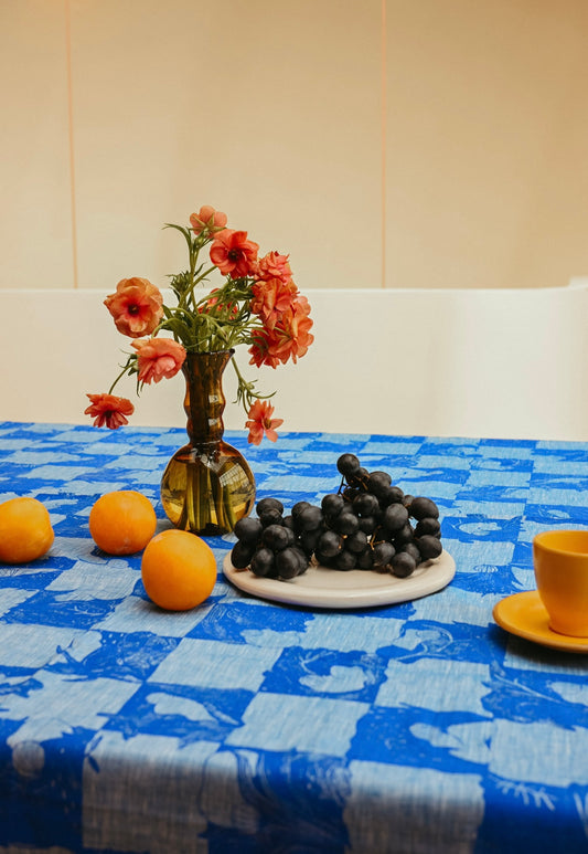 Rousseau tablecloth blue