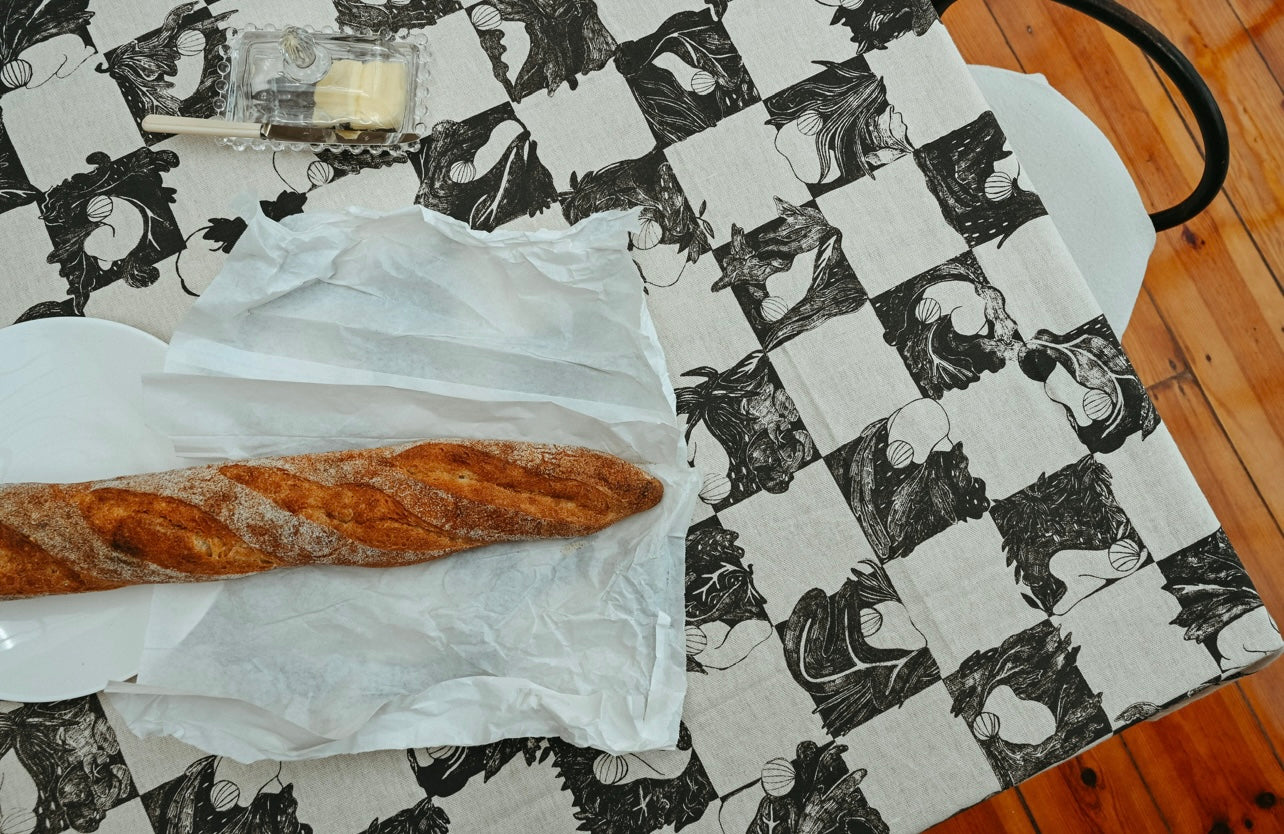 Rousseau check tablecloth