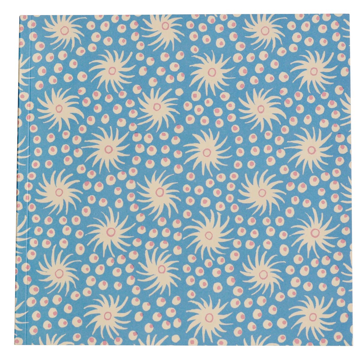 Square Notebook with Lined Paper in Milky Way Blue and Pink