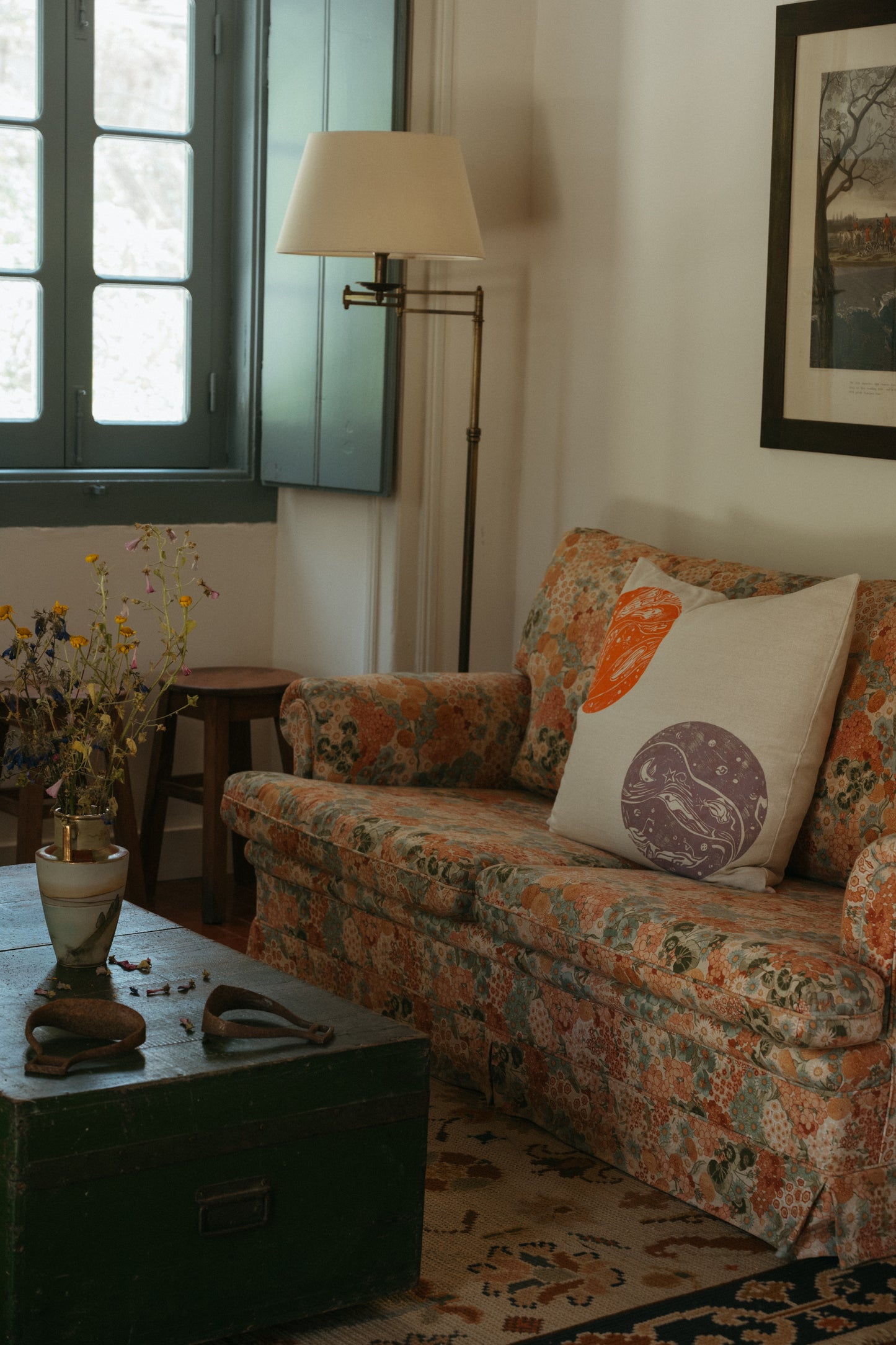Marble cushion cover