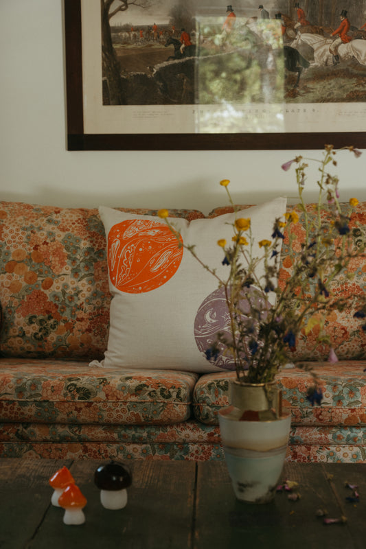 Marble cushion cover