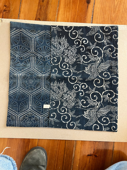 Vintage fabric cushion cover - and insert (optional)