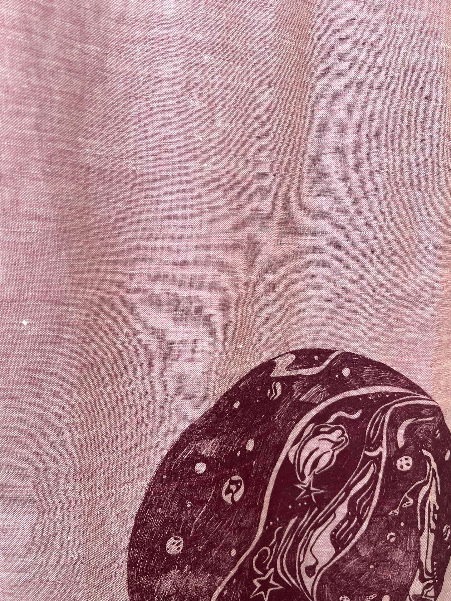 Marble tablecloth pink