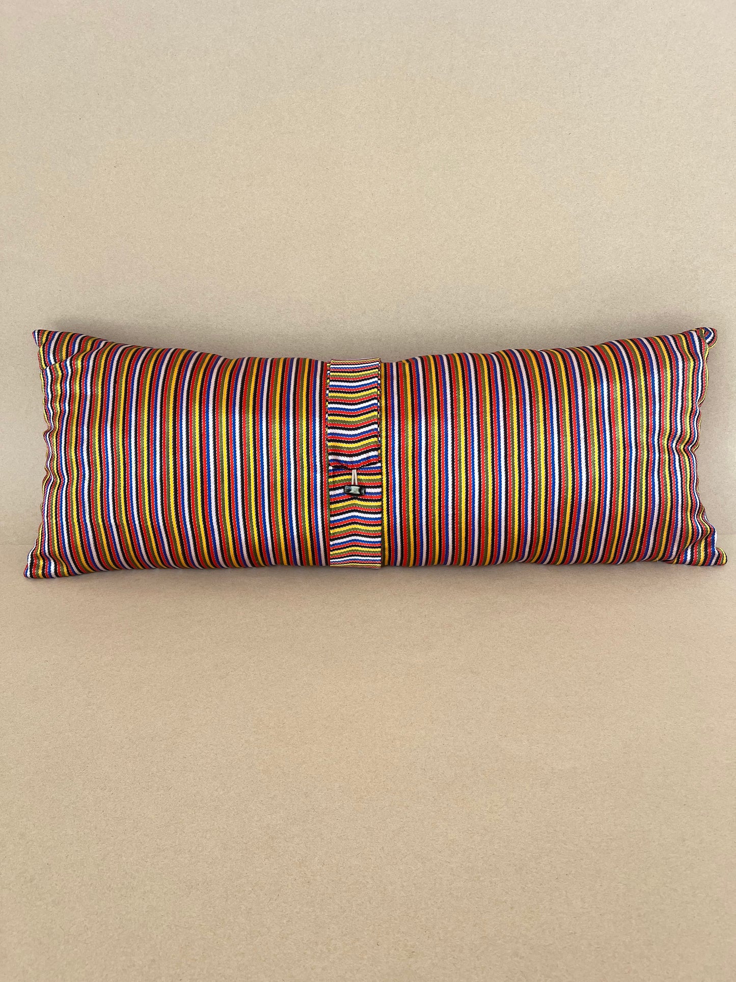 Mashru Silk Long Lumbar Cushion