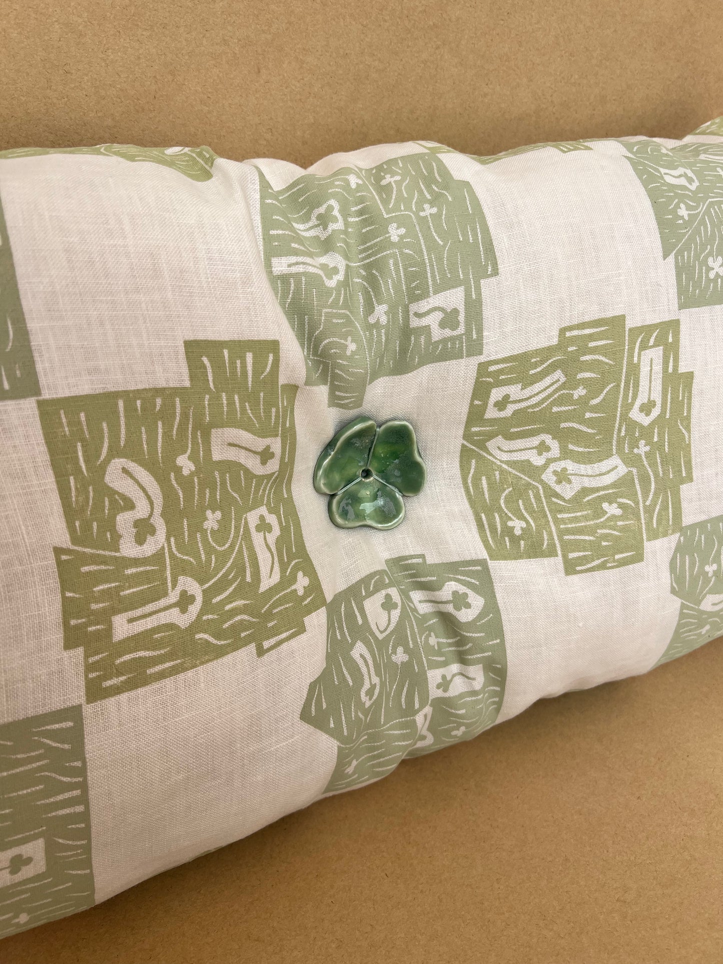 Clover Cushion in Green