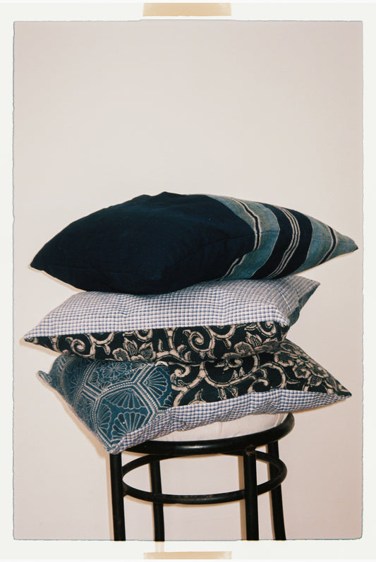 Square Indigo Cushion Cover