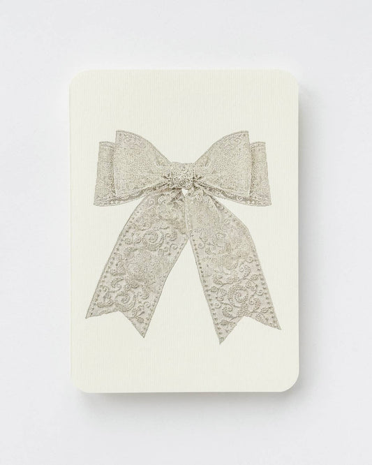 White Lace Bow Greeting Card | Birthday Card | Luxury Cards