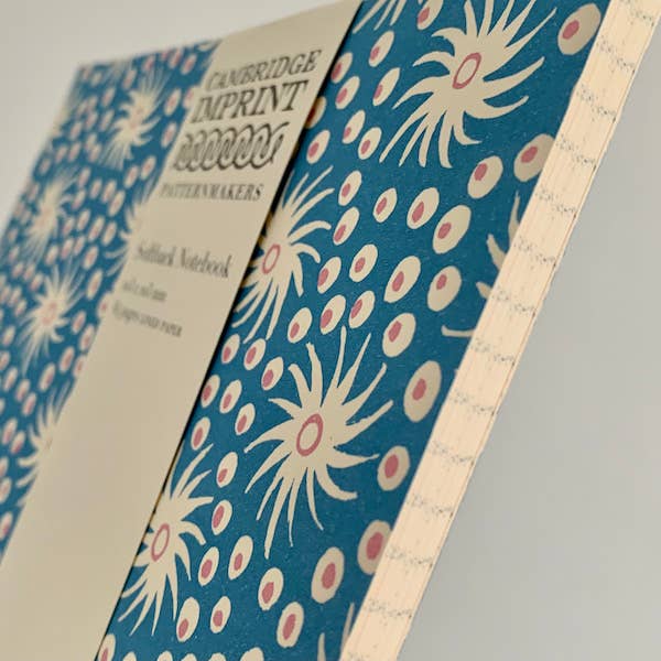 Square Notebook with Lined Paper in Milky Way Blue and Pink